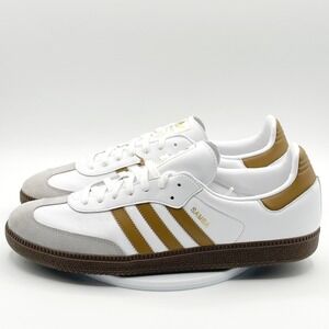 Adidas Samba OG Size 14 Mens Cloud White Brown Sneakers JH8796, NIB